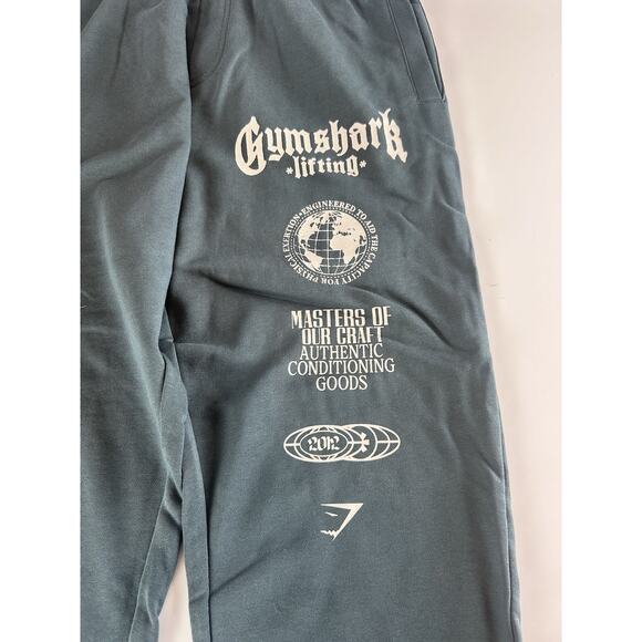 GYMSHARK Lifting Club Oversized Jogger Pants Men's Small Fog Green NWT - Picture 2 of 9